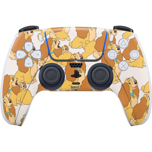 Disney Lady & The Tramp Lady Pattern PS5 Controller Skin